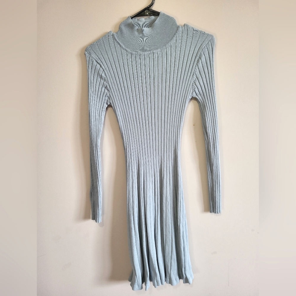 Light blue sweater dress